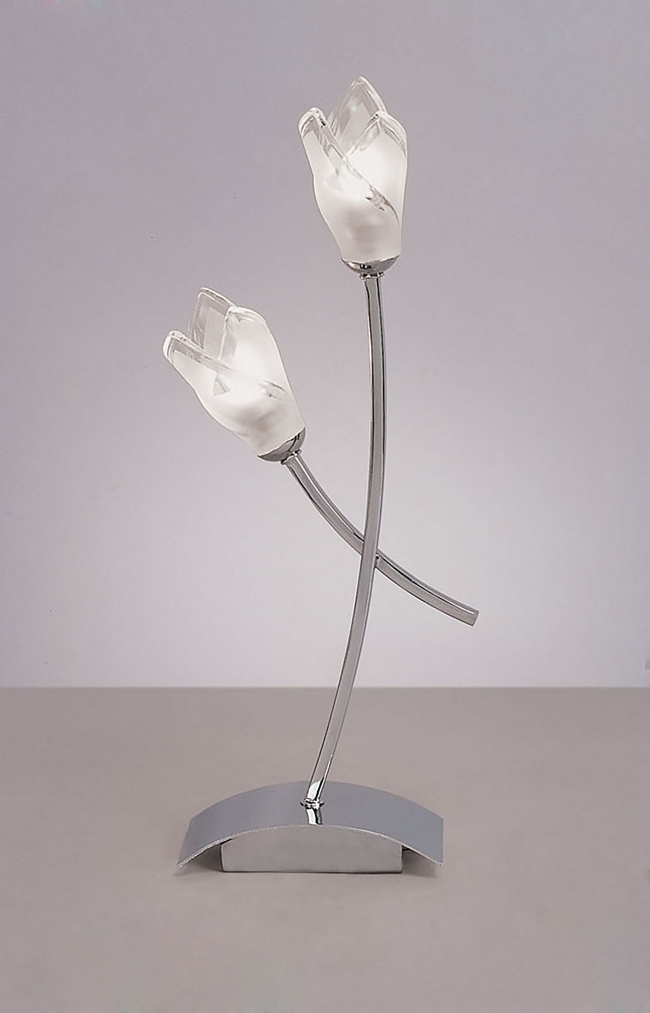 Pietra Polished Chrome Table Lamps Mantra Armed Table Lamps